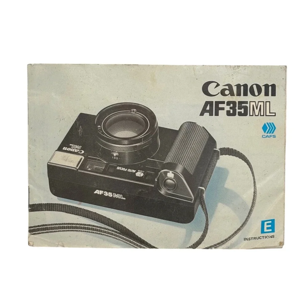 Vintage Canon AF35ML Instructions Manual 1981 35mm Film Camera User Guide